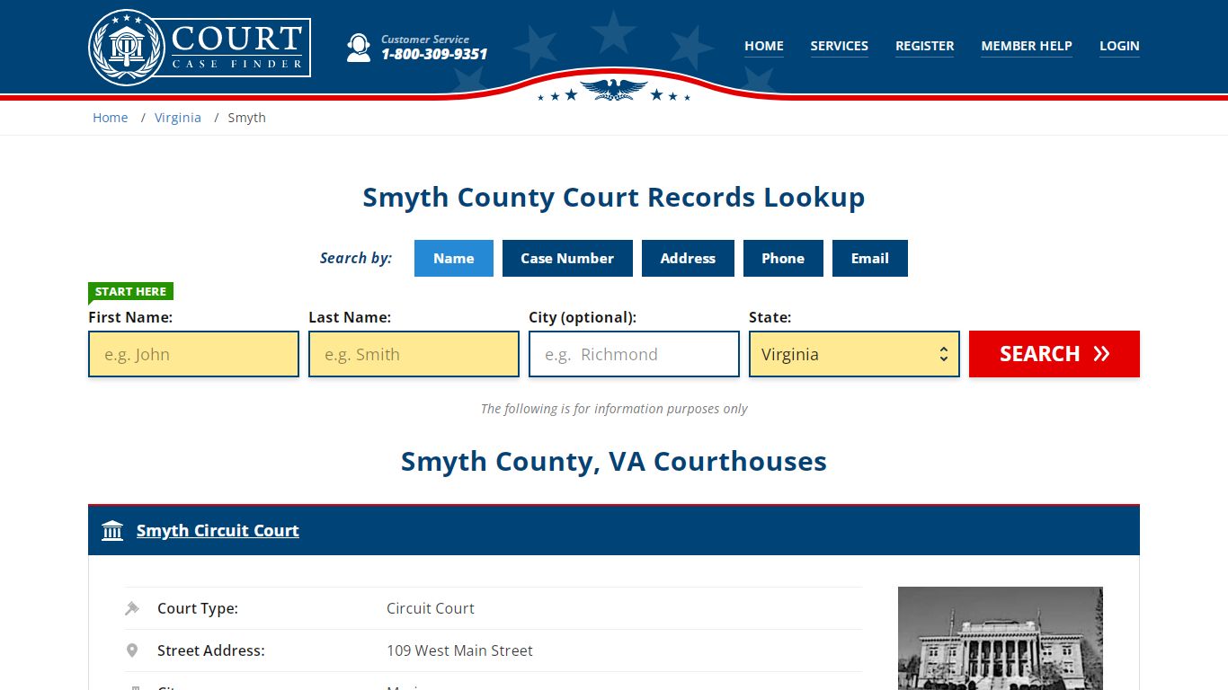 Smyth County Court Records | VA Case Lookup - CourtCaseFinder.com